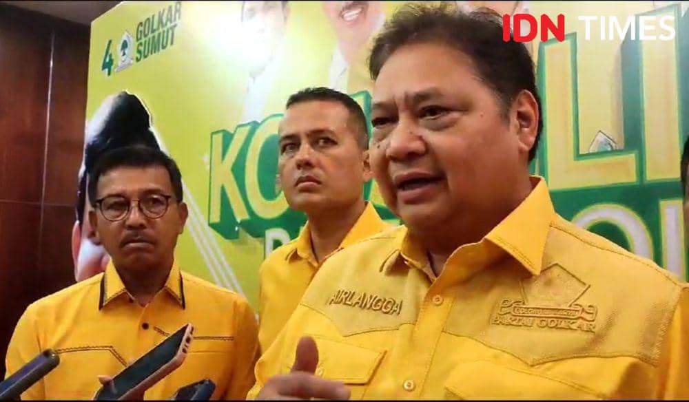 Datang ke Sumut, Airlangga Sebut Presiden Boleh Memihak