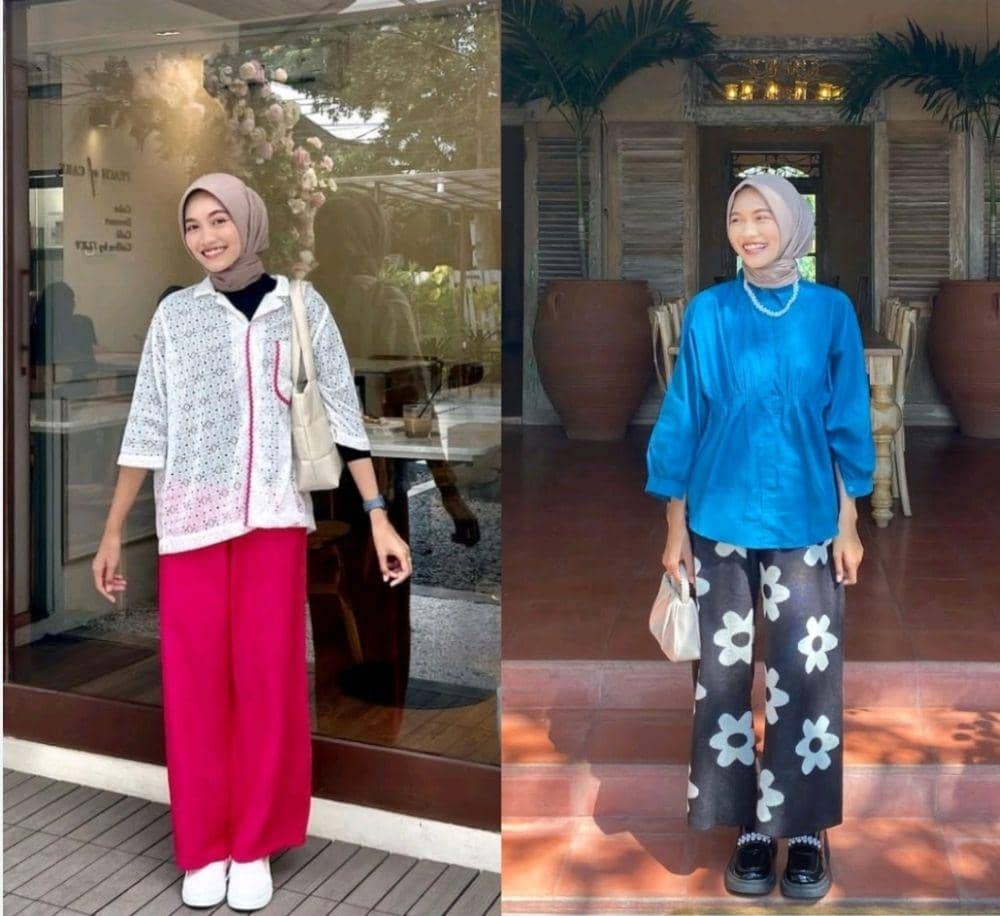 9 Ide Mix and Match Atasan Blouse ala Nurwinda Yuliana, Look Modis!