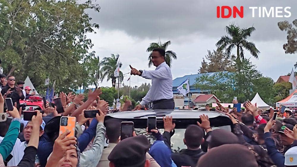 Calon Presiden Nomor Urut 01, Anies Baswedan, saat kampanye akbar di Kota Banda Aceh, Aceh. (IDN Times/Mhd Saifullah)