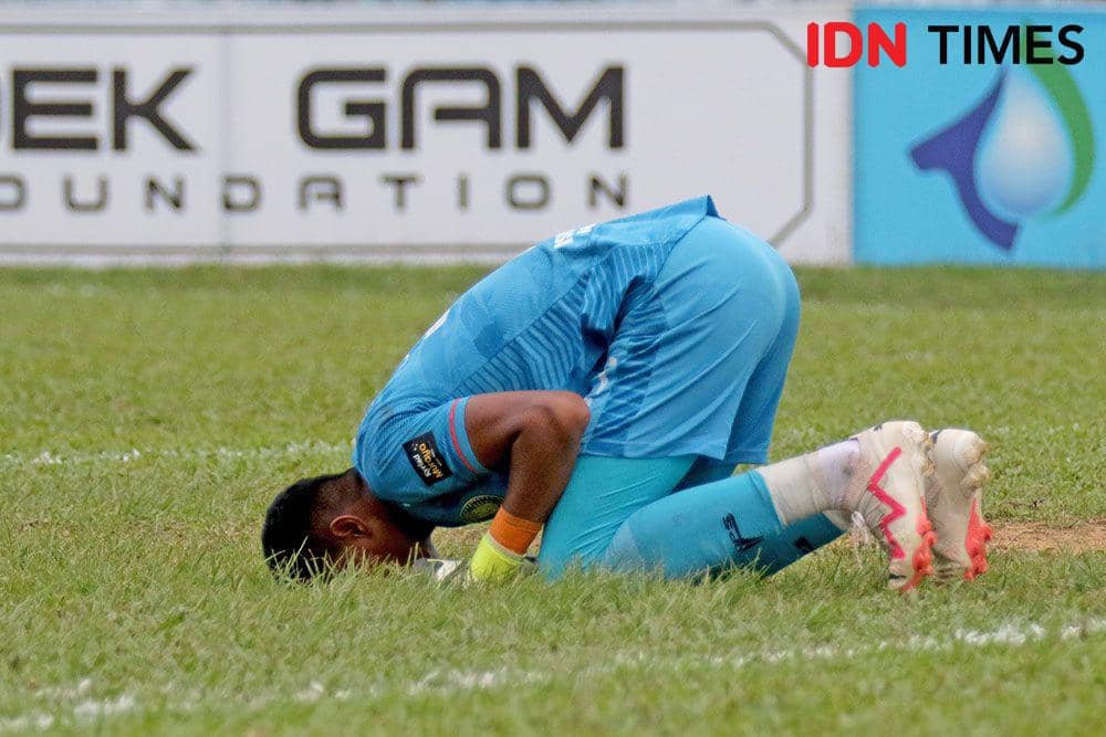 PSMS Medan saat menghadapi Persiraja Banda Aceh di Stadion Langsa, Sabtu (27/1/2024). (IDN Times/Arifin Al Alamudi)