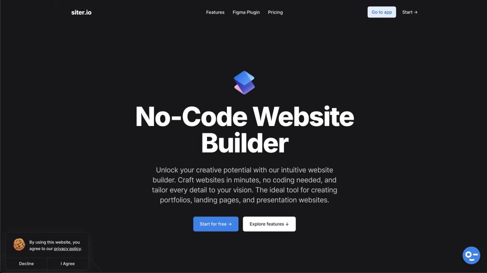 Tampilan situs Siter.iu (siter.io)