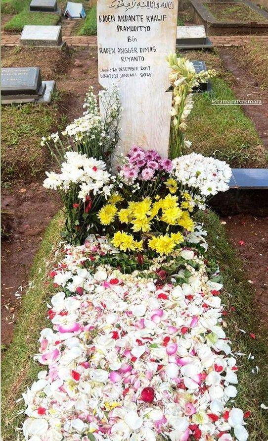 potret pemakaman anak Tamara Tyasmara (instagram.com/chacharaissa)
