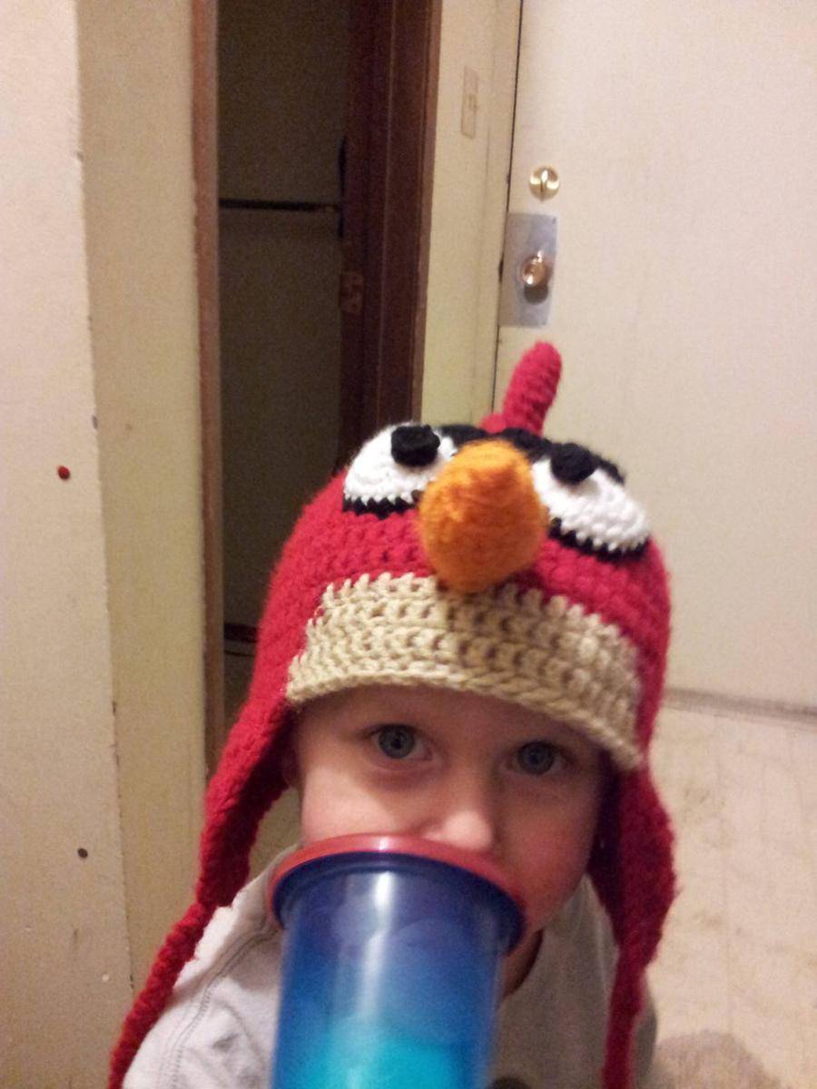 potret rajutan tangan bentuk Angry Birds (reddit.com/user/MollyGirl)