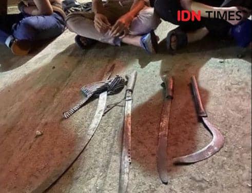 4 sajam diamankan Polresta Pontianak. (IDN Times/Istimewa).