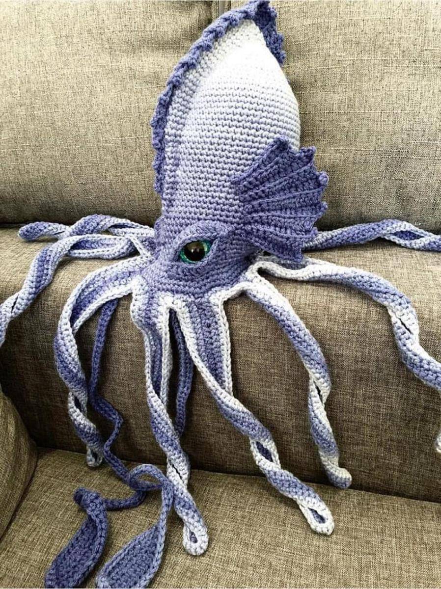 potret rajutan tangan bertema kraken (reddit.com/androiderror)