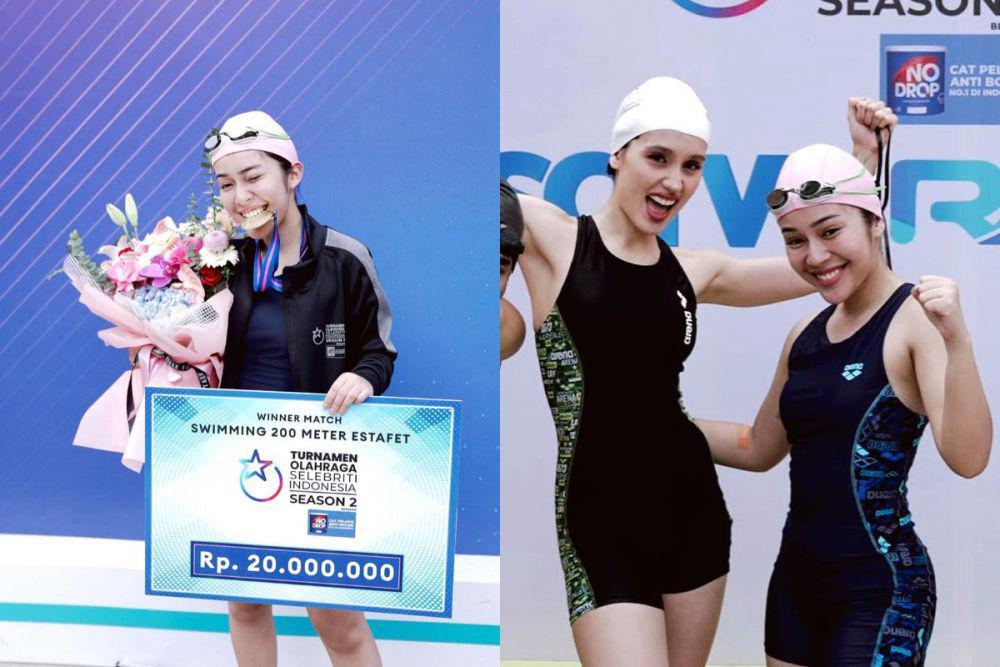 7 Potret Fay Nabila Ikut Lomba Renang, Hebat Dapat Juara Pertama!