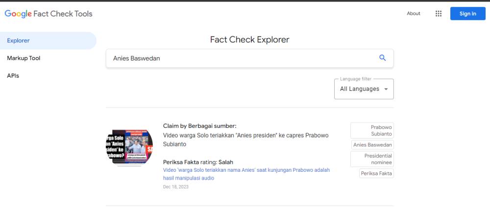 Google Fact Check (toolbox.google.com)