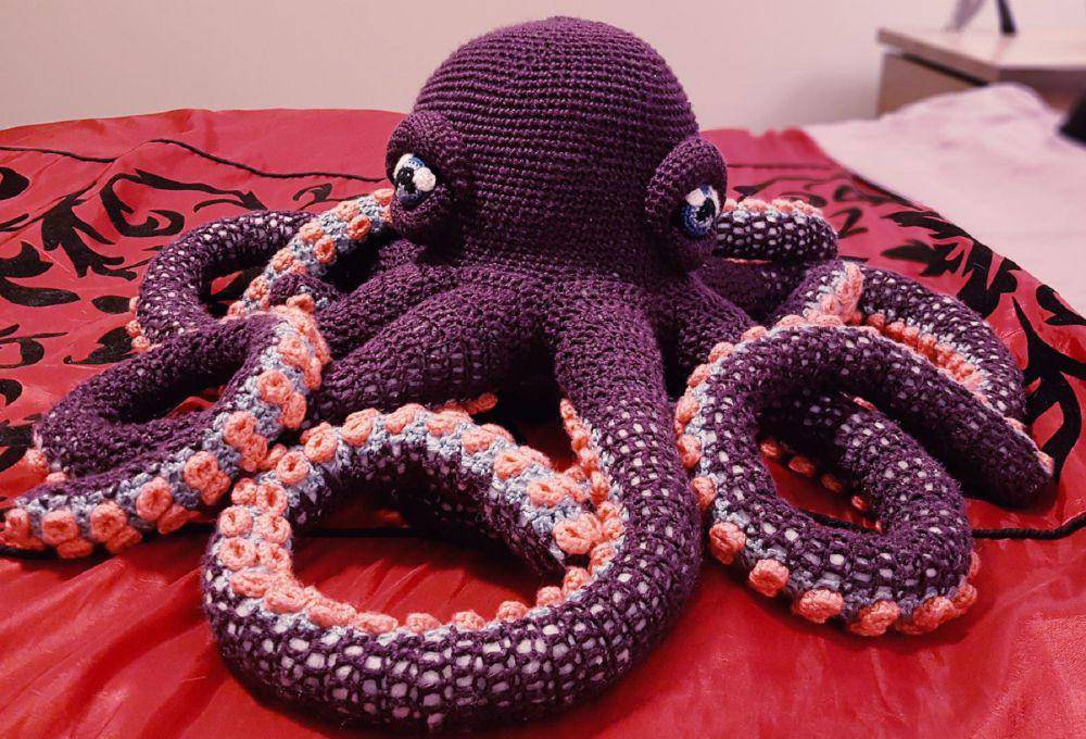 potret rajutan tangan bertema kraken (reddit.com/Xizorr)