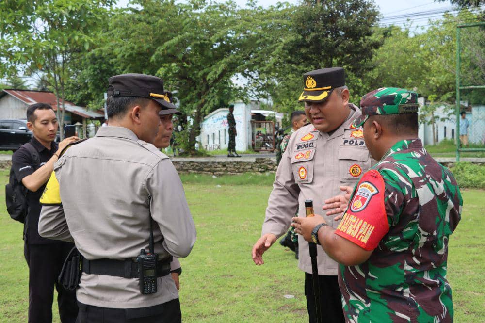 Apel siaga pengamanan kunjungan Jokowi ke Bantul.(Dok.Polres Bantul)