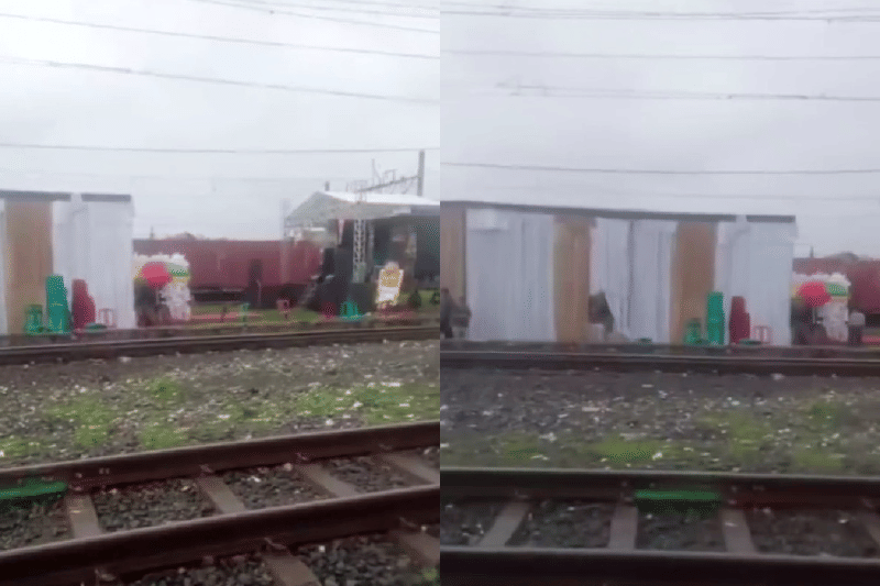 Video Viral Warga Jakut Gelar Hajatan di Rel, KAI Buka Suara