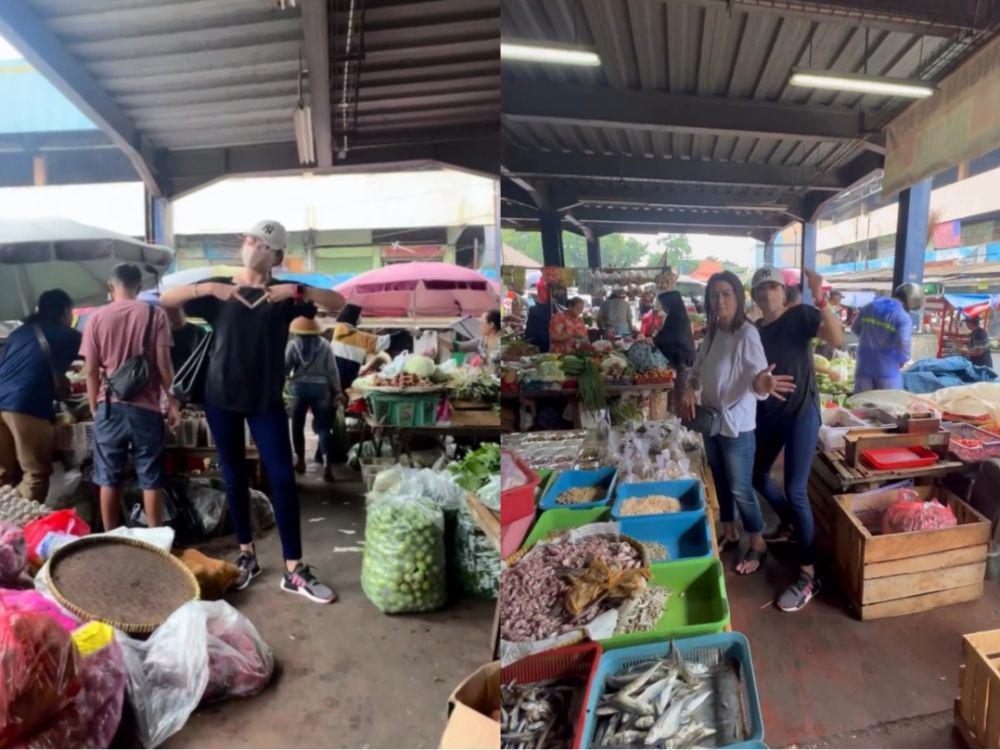 9 Potret Tamara Bleszynski dan Ibunda Belanja di Pasar, Dukung UMKM