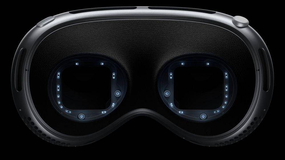 Ilustrasi sensor eye tracking (Apple.com)