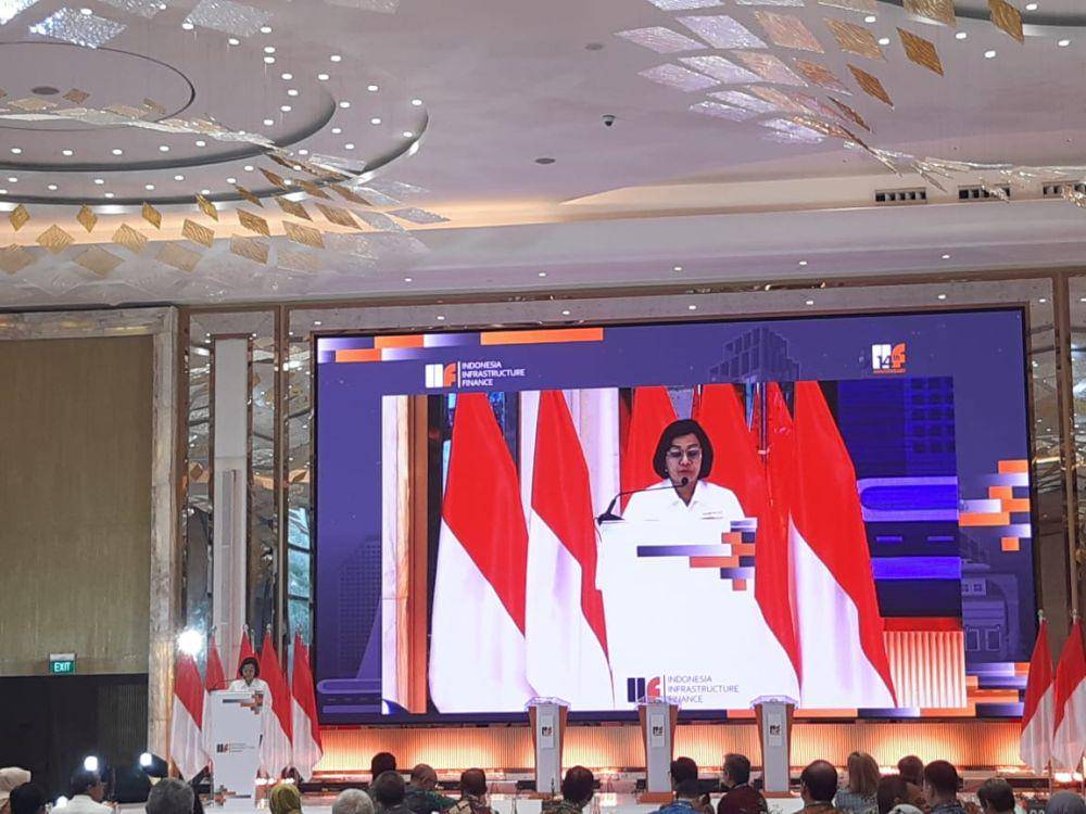 Menteri Keuangan, Sri Mulyani dalam forum diskusi Indonesia Infrastructure Finance. (Dok/Istimewa)
