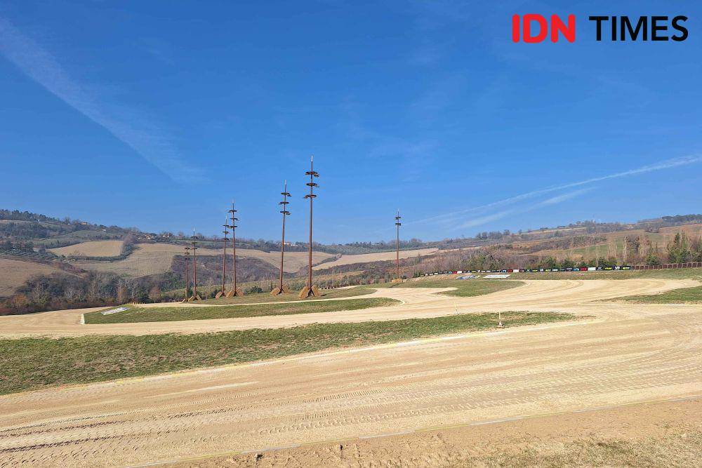 Suasana di Tavullia, kampung Valentino Rossi yang merupakan markas VR46 Racing Team dan Akademi. (IDN Times/Satria Permana)