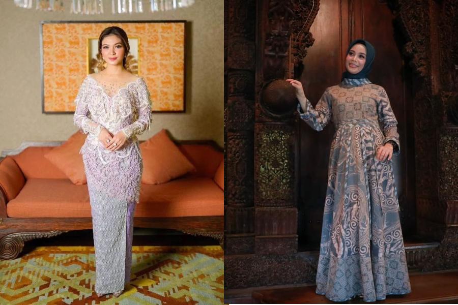 9 Adu Gaya Kebaya dan Batik Selvi Ananda vs. Siti Atikoh, Anggun!