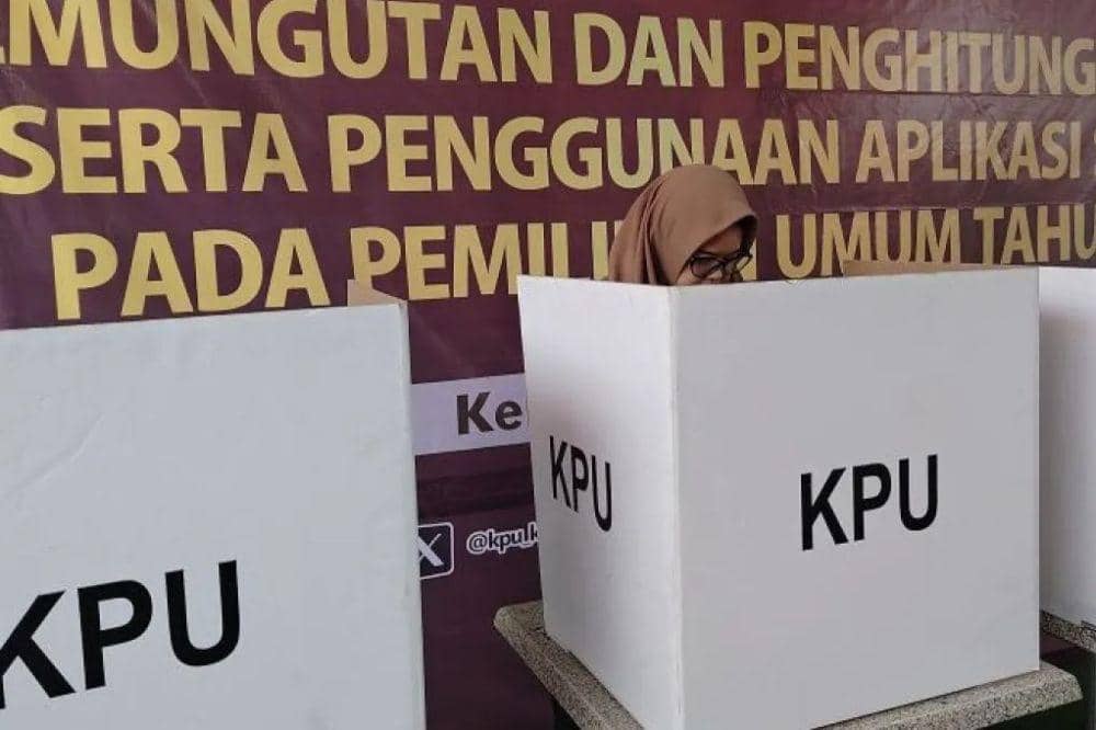 Simulasi Pemilu 2024 di Tangerang (Antara/Azmi Samsul Maarif)
