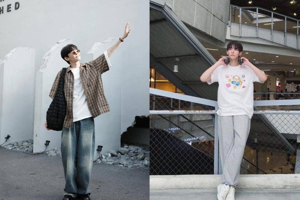 7 Ide Mix and Match White Shirt ala Aktor Nut Supanut, Super Kekinian!