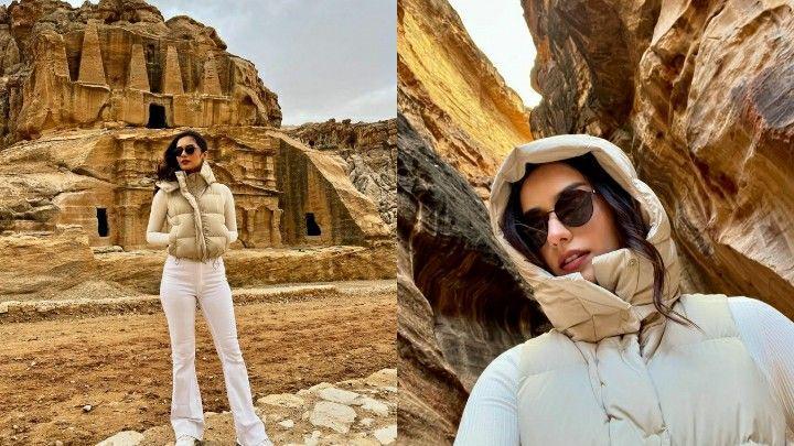 8 Potret Liburan Terkini Manushi Chhillar di Yordania, Main ke Petra