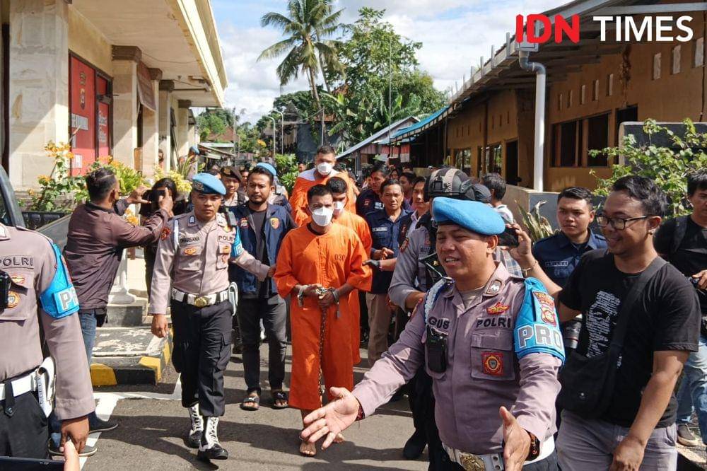 Tiga tersangka penembakan WN Turkiye di Bali (IDN Times/Ayu Afria)