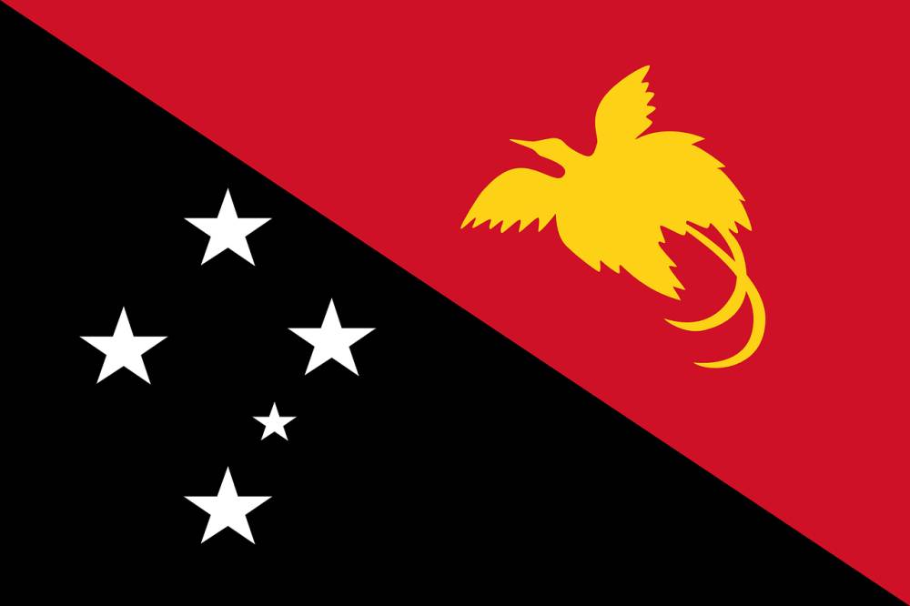 ilustrasi bendera Papua Nugini (Twitter.com/OpenClipart-Vectors)