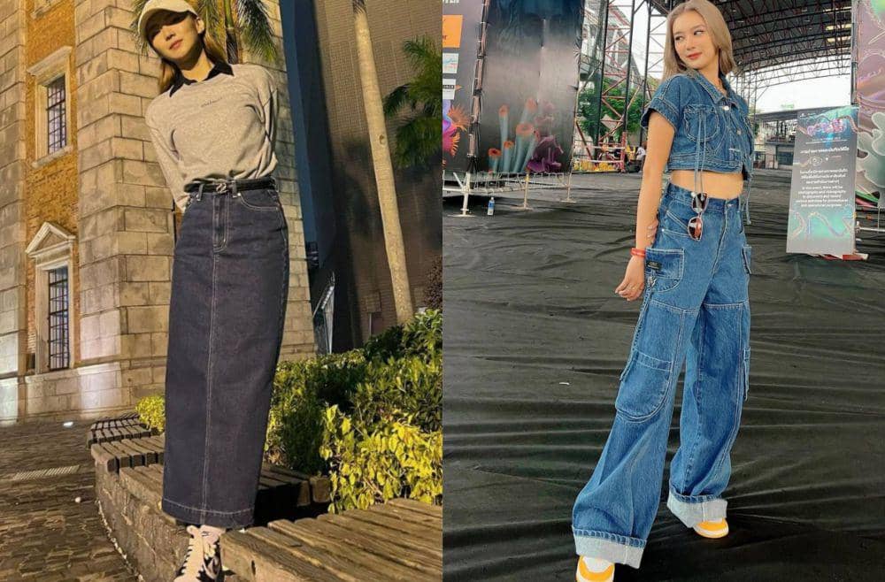9 OOTD Denim ala Pearwah Nichaphat, Second Lead Drama Ruk Tuam Toong