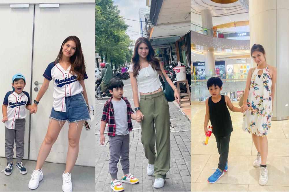 8 Gaya Vinessa Inez saat Hangout Bareng Anak, Chic Abis!