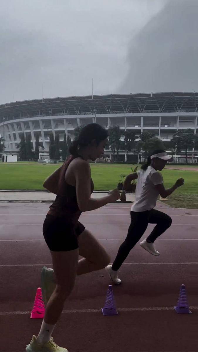 potret Gisella Anastasia berlatih atletik (instagram.com/gisel_la)