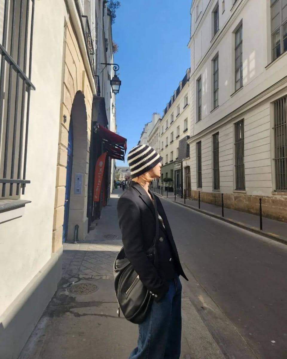mix and match blazer ala Hyunjin Stray Kids (instagram.com/realstraykids)