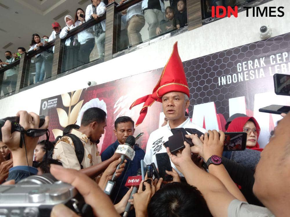 Ganjar Pranowo menggelar kampanye akbar di Makassar, Sulawesi Selatan (Sulsel), Selasa (30/1/2024). IDN Times/Ashrawi Muin