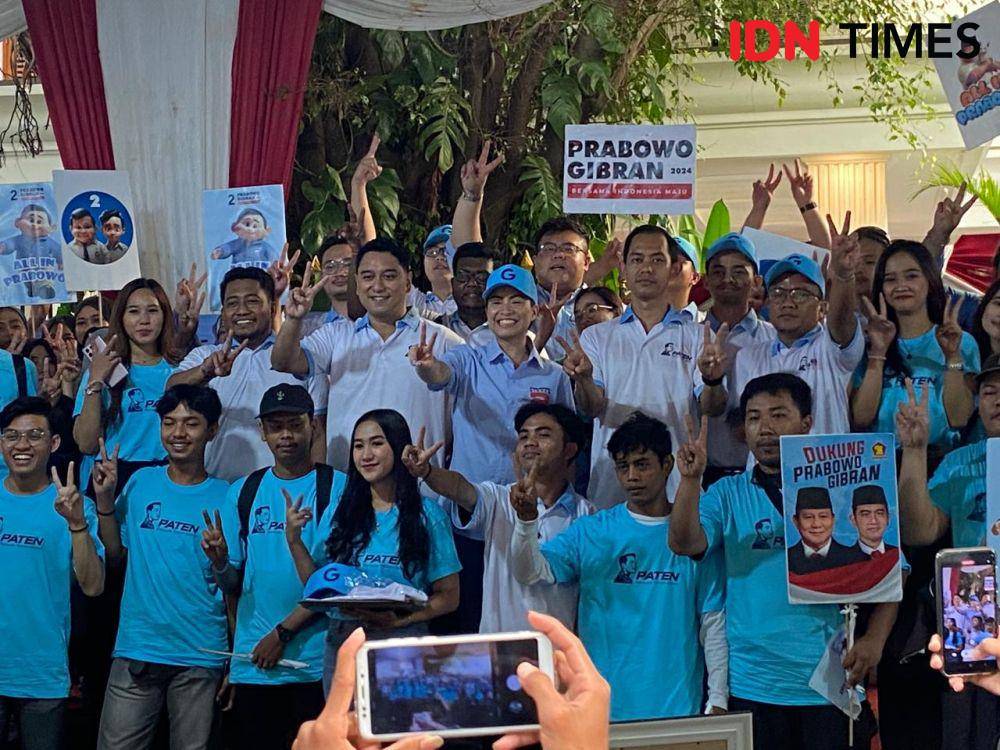 Pemuda Teman Gibran (Paten) deklarasi dukung Prabowo-Gibran di Kertanegara, Jakarta Selatan, Selasa (30/1/2024). (IDN Times/Irfan Fathurohman)