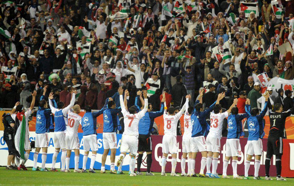 selebrasi kemenangan timnas Yordania di Piala Asia 2011 Qatar (joc.jo)
