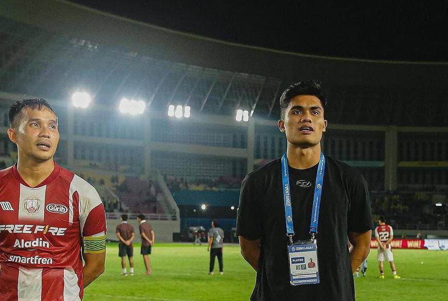 Potret Ramadhan Sananta usai Persis Solo sikat Madura United, Selasa (30/1/2024). (Instagram/@persisofficial).