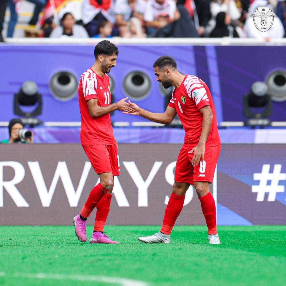 selebrasi gol pemain Timnas Yordania (x.com/JordanFA)