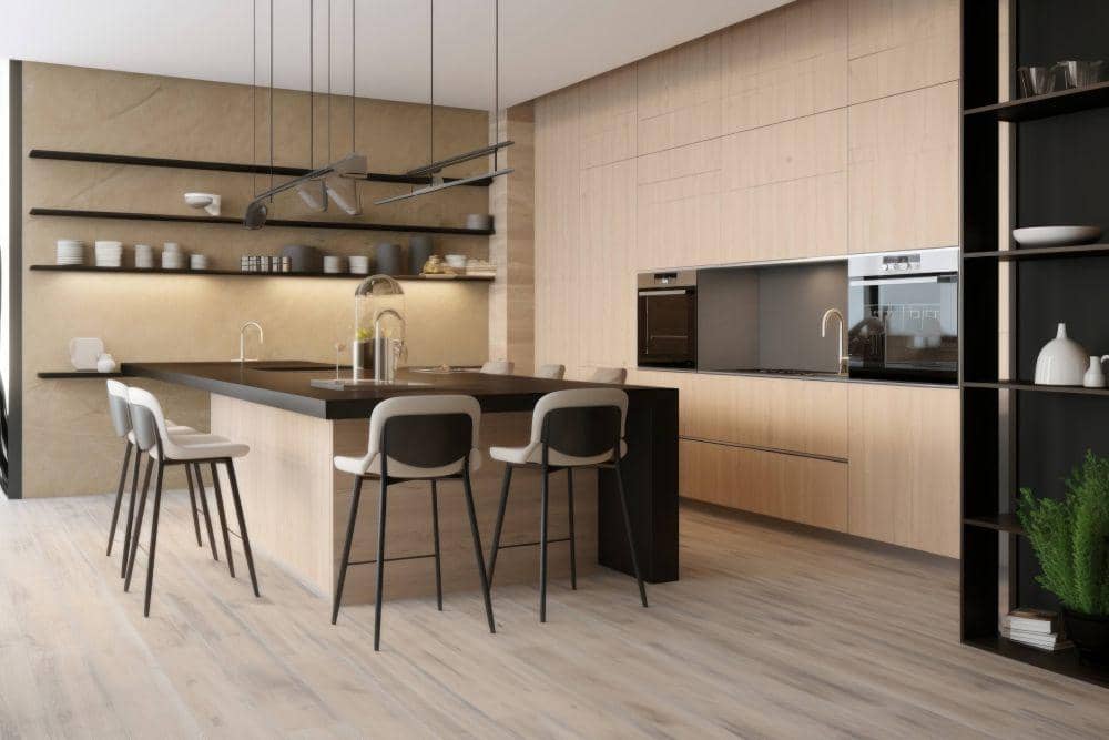 ilustrasi desain dapur warna krem (rawpixel.com/rawpixel)