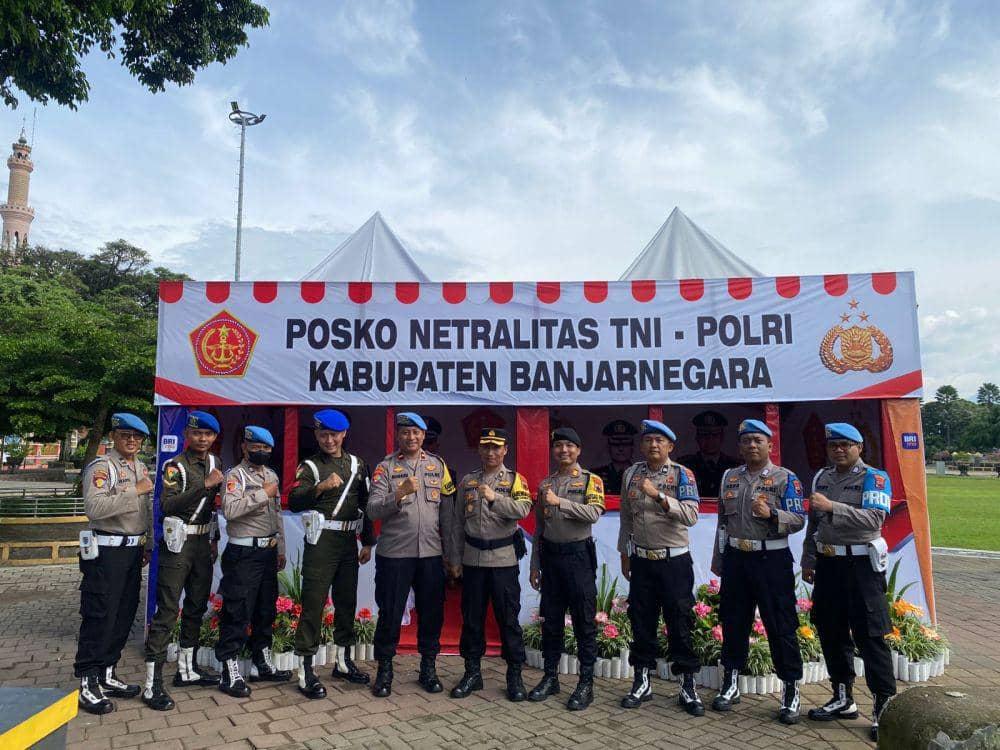 Posko netralitas Banjarnegara dijaga personel CPM, Provos dan unsur kepolisian lainnya yang lengkap. (IDN Times/Dok Humas Pemprov Jateng)