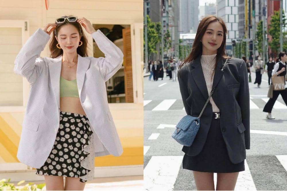 8 Ide Mix and Match Blazer Bua Nalinthip, Bikin Kamu Trendi