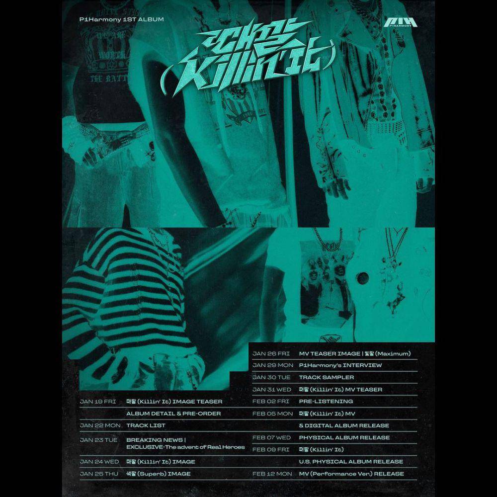 plan poster album Killin' It (instagram.com/p1h_official)