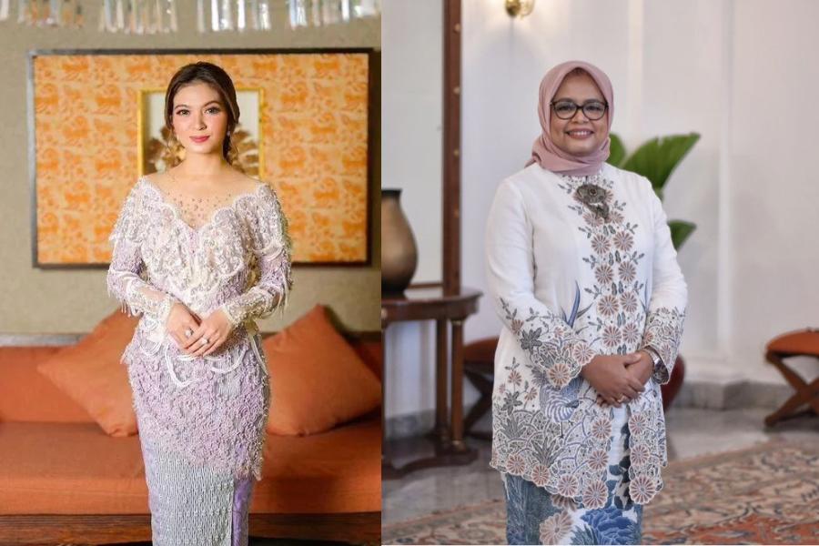 9 Adu Gaya Kebaya dan Batik Selvi Ananda Vs. Fery Farhati, Menawan!