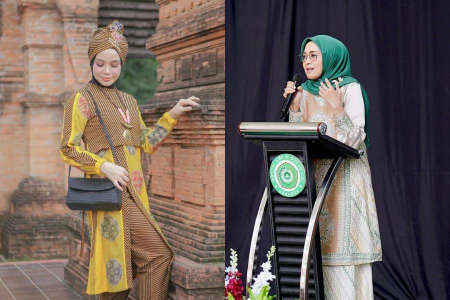 9 Adu Gaya Siti Atikoh Vs. Rustini Muhaimin, Banyak Batik!