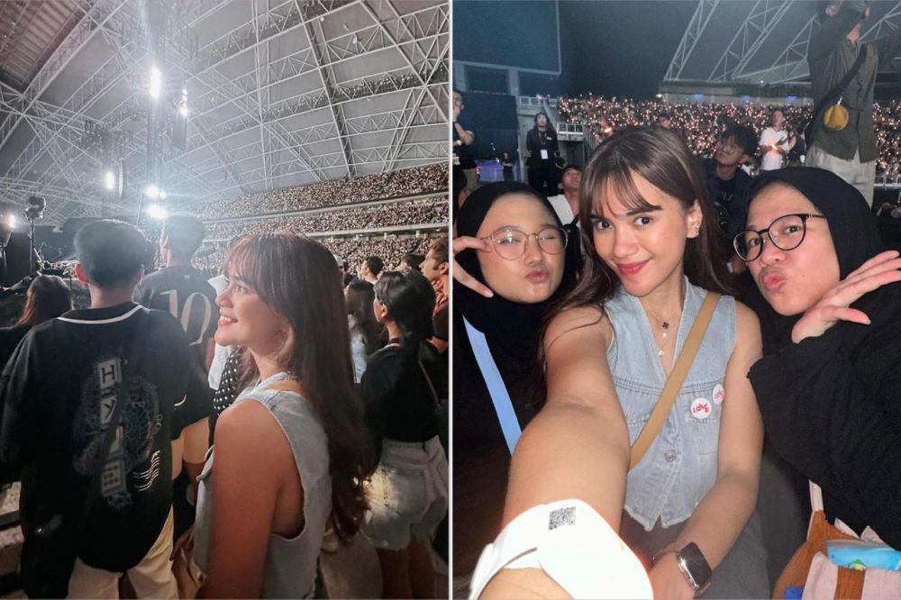 7 Momen Audi Marissa Nonton Konser Coldplay di Singapura, Happy!