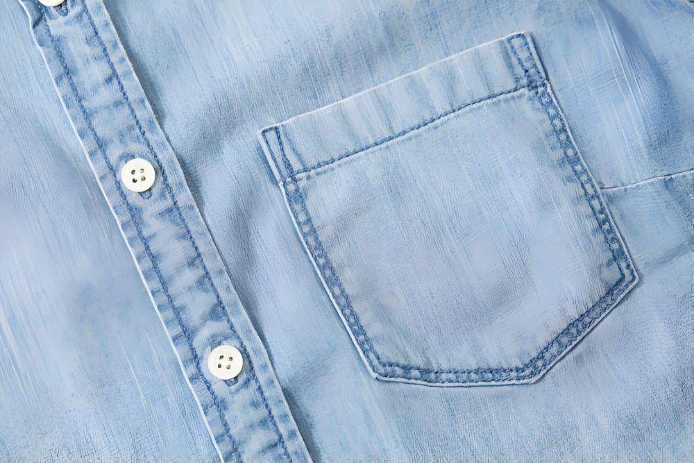 ilustrasi kemeja chambray berwarna biru muda (istockphoto.com/rocksunderwater)