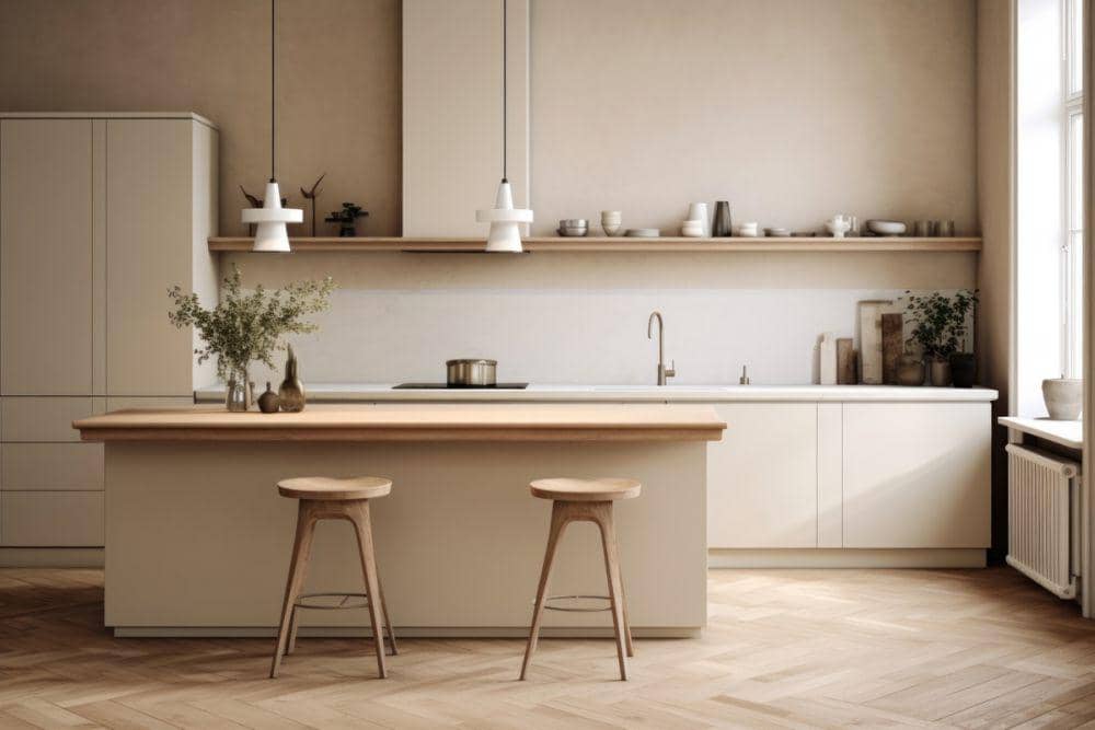 ilustrasi dapur simpel warna krem (rawpixel.com/rawpixel)