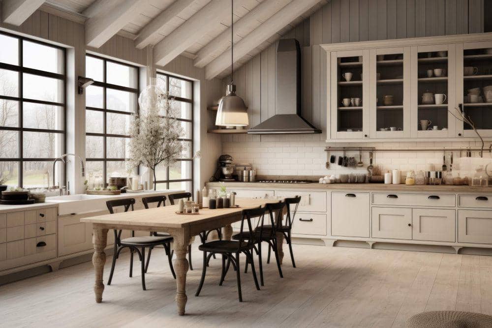 ilustrasi desain dapur krem nuansa vintage (rawpixel.com/rawpixel)