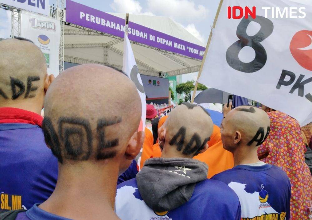 Timses Ade Sandrawati Purba pada konsolidasi akbar Anies-Muhaimin di Deli Serdang (IDN Times/Eko Agus Herianto)