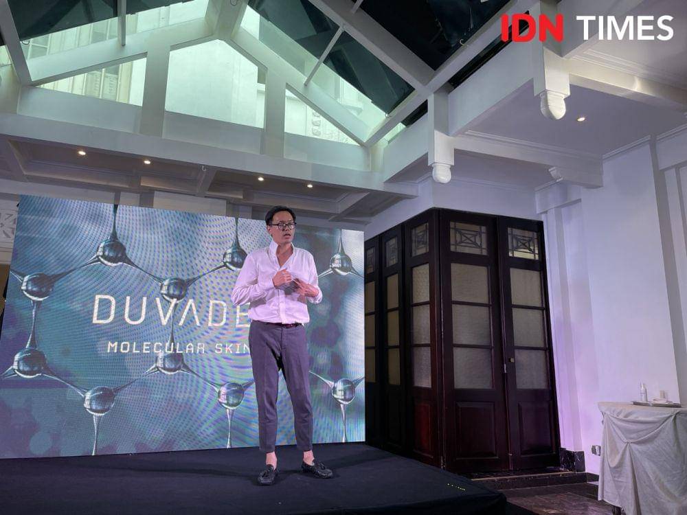 Peluncuran dan Press Conference Duvaderm Molecular Skincare' pada Kamis (31/1/24). (IDNTimes/Dina Fadillah Salma)