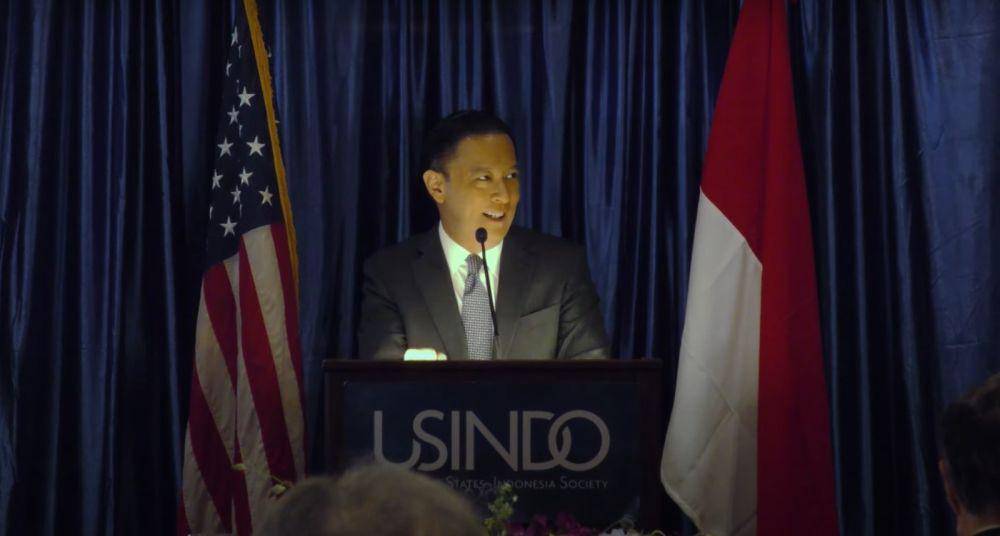 Tom Lembong pada acara USINDO di Washington D.C., Amerika Serikat (youtube.com/@theusindo20)