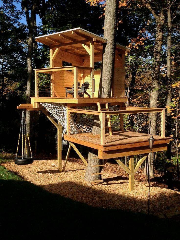 ilustrasi rumah pohon. (pinterest.com/Houzz)