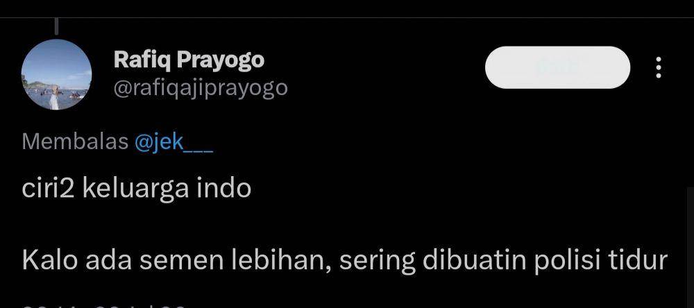 celetukan tentang ciri khas keluarga Indonesia (x.com/rafiqajiprayogo)