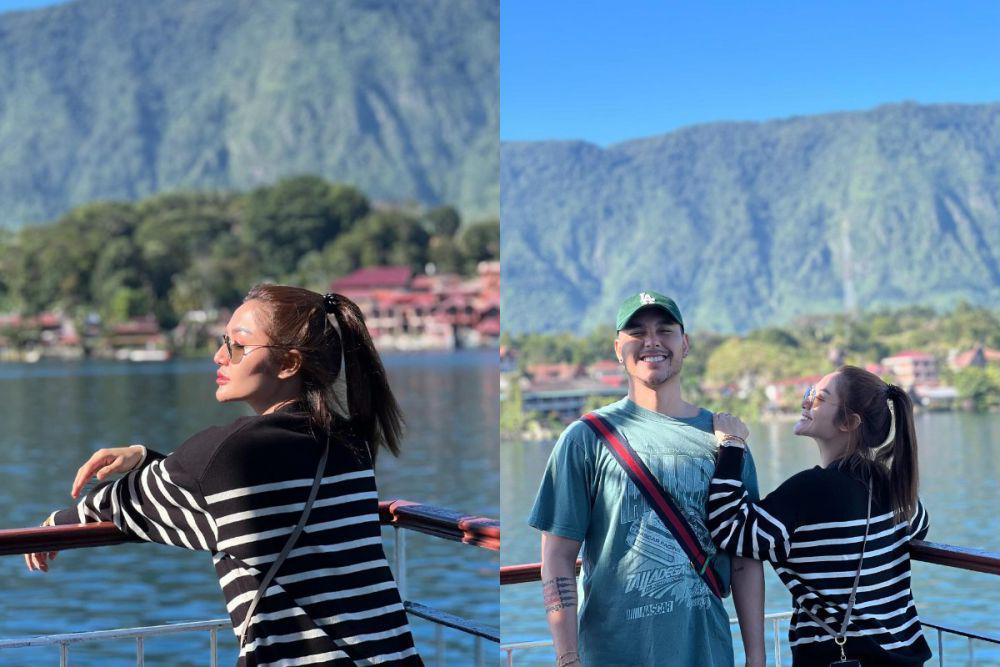 7 Potret Siti Badriah di Pulau Samosir, View-nya Tak Kalah dari Swiss!