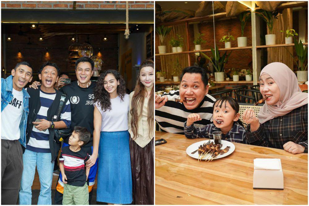 10 Potret Grand Opening Resto Sate Milik Baim Wong, Banjir Artis!